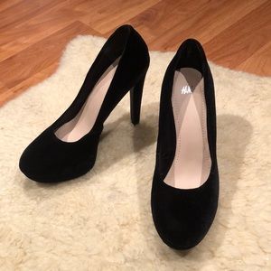 Black velvet High heels